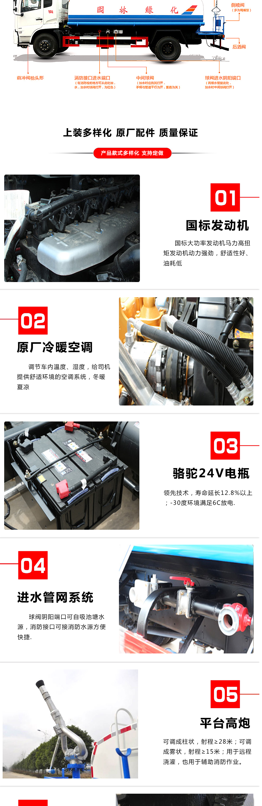 國六解放J6 灑水車（可選大小平臺）